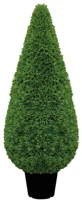 Produktbild von FINK Buchsbaum KEGEL - große Kunstpflanze im Topf, Kunststoff, grün, UV-beständig, H 120 cm - für innen und außen