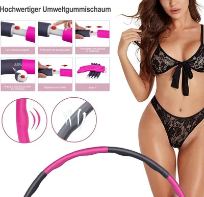 Produktbild von Hikeren,Hula Hoop, Reifen Die Zur und Massage Verwendet Werden KöNnen, 6-8 Segmente Abnehmbarer Hoola Hoop Reifen Geeignet Für Fitness/Sport/Zuhause/BüRo/Bauchformung