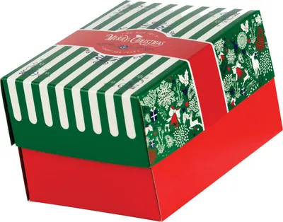 Produktbild von 440x Keksbox Gebäckkarton mit Alubeschichtung "Weihnachten" 130 x 100 x 80mm