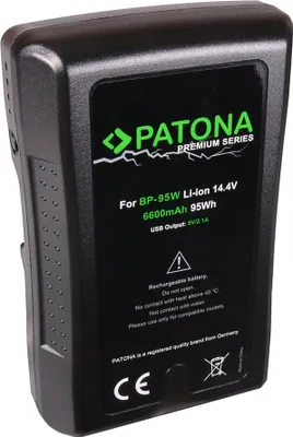 Produktbild von PATONA Premium Akku V-Mount 95Wh f. Sony BP95WS DSR 250P 600P 650P 652P