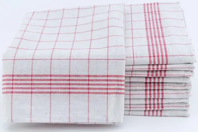 Produktbild von 10 Geschirrtücher 50x70 cm rot Küchentücher Geschirrtuch Set 100% Baumwolle