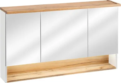 Obrázek produktu pro Zrcadlová skříňka Nástěnná skříňka Koupelnová skříňka se zrcadlem 120 cm LED osvětlení