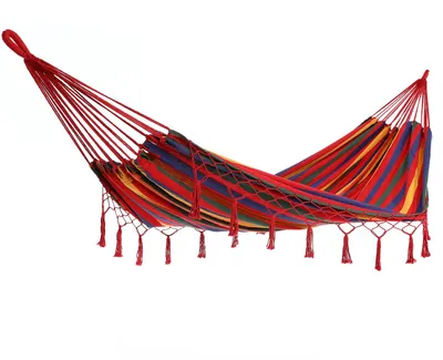 Obrázek produktu pro Zahradní houpací síť s třásněmi 320 x 150cm | červená