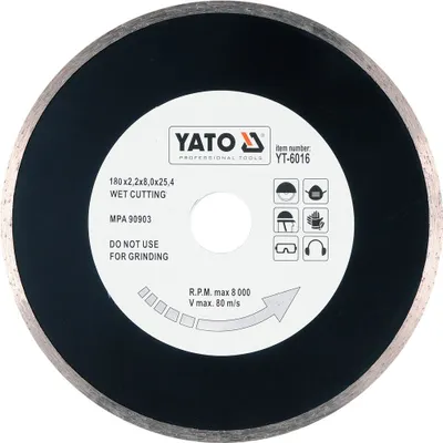 Obrázek produktu pro Yato YT-6016, Mokré řezání, Keramický, Sklo, Porcelán, 2,54 cm, 18 cm, 1 kusů