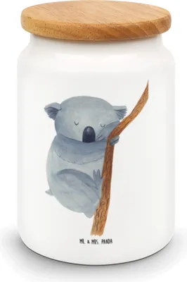 Produktbild von Mr. & Mrs. Panda Kaffeedose Koalabär - Weiß - Geschenk, Träumen, Keksdose, behälter, Dose, Bär, Koala, salzdose, Gute Laune, Schlafzimmer, zuckerdose, schlafen
