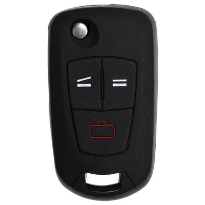 Produktbild von Auto Schlüssel Hülle Silikon Schutz Cover Schwarz kompatibel mit OPEL Signum Insignia Vectra Zafira 3 Tasten Klappschlüssel