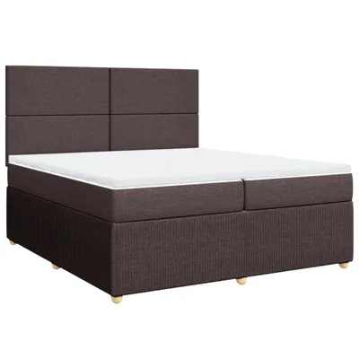 Produktbild von Boxspringbett mit Matratze Dunkelbraun 200x200 cm Stoff