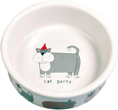 Produktbild von Keramiknapf, Katze, 0,2 l/ø 12 cm, weiß