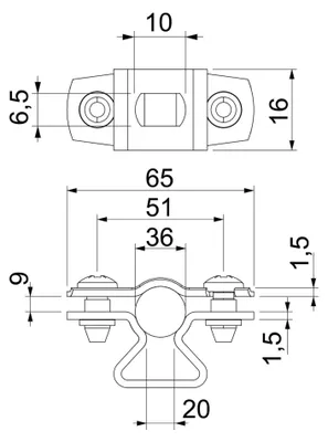Produktbild von Obo Bettermann =, Aluminium, Aluminium, 8 mm, 1,5 mm