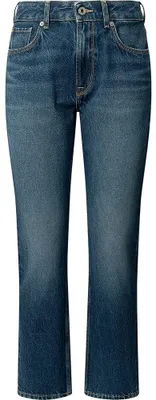 Zdjęcie produktu dla Spodnie jeans damskie Pepe Jeans, model Straight Mw, kolor niebieski (Denim-4A3), rozmiar 27W x 28L