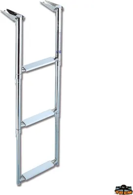 Produktbild von Tremolo Edelstahl 3 Stufen Teleskopleiter Silber 30 x 37-87,5 cm