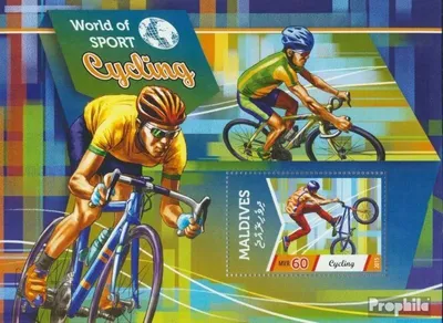 Produktbild von Briefmarken Malediven 2015 Mi Block 818 (kompl. Ausg.) postfrisch Radfahren