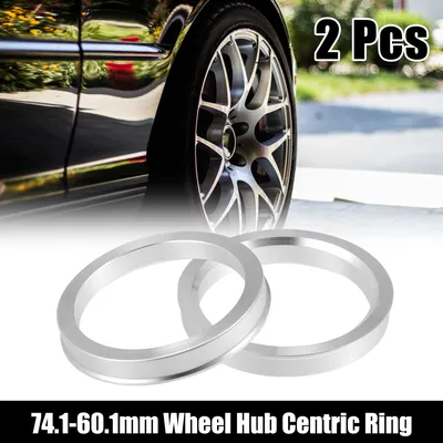 Image de 2pcs OD 741 mm à ID 601 mm Aluminium Alliage Voiture Moyeu Centric Anneaux