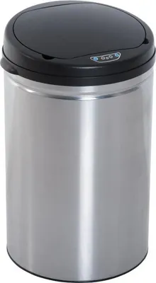 Produktbild von Sensor-Mülleimer 30L Edelstahl rund IR-Sensor automatischer Abfalleimer mit Deckel hygienischer Treteimer für Küche Bad & Büro batteriebetrieben