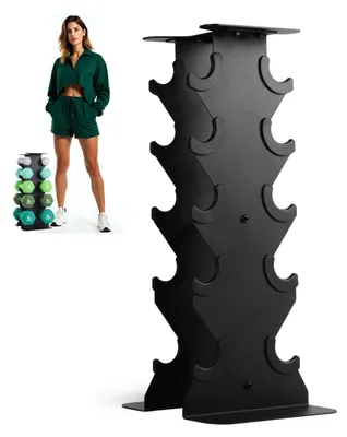 Produktbild von Omgoods – Hantelständer aus 5-lagigem Neopren – Vertikaler Aufbewahrungsständer für das Heimfitnessstudio