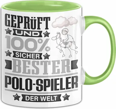 Produktbild von Polo-Spieler Geschenk Lustiger Spruch für Polo-Spieler Geschenkidee Bester Polo-Spieler Der Welt (Grün)