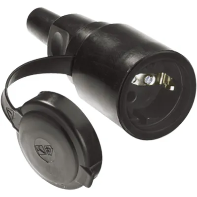 Image de BACHMANN raccord en caoutchouc plein noir, avec couvercle IP 44