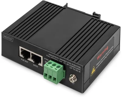 Produktbild von DIGITUS Injektor PoE Industrial Gigabit 85W