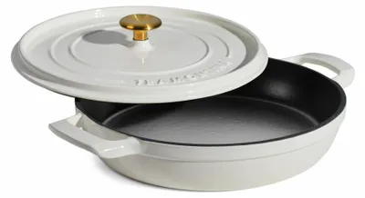 Imagen del producto de Tramontina, olla de hierro fundido, apta para inducción, con tapa, diámetro 30 cm, capacidad 3.8 L, modelo 31700/165