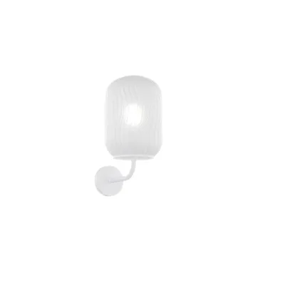 Produktbild von Zeitgenössische Wandleuchte Zartes Metall Weißes Glas Nebel 1 Licht E27