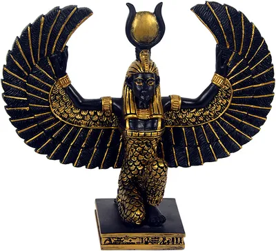 Produktbild von Isis ägyptische Göttin kniend schwarz-gold 13cm