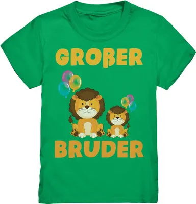 Produktbild von Löwe Großer Bruder T-Shirt – Kelly Green / 152/164 (12-14)