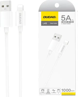 Produktbild von Dudao L4Sl Usb-A / Lightning 2A Kabel 1M - Weiß