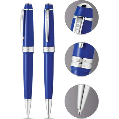 Produktbild von CROSS Kugelschreiber Bailey Light Blau-Lack/Chrom, aus Kunststoff