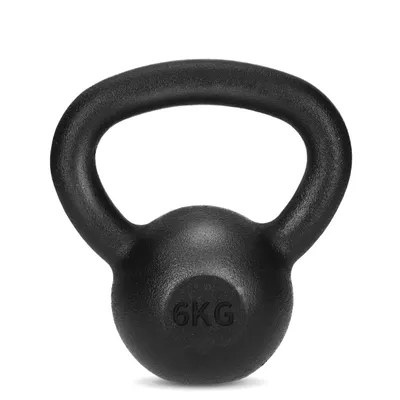 Produktbild von 4FIZJO Gusseiserne Kettlebell 6 kg, Trainingsgewicht für Kraft- und Functional-Training