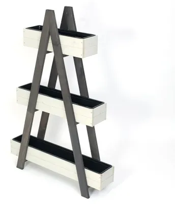 Image de Westmann Étagère à plantes en bois Ella Gris 101x25x147 cm
