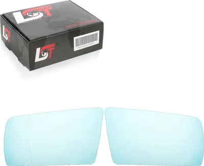 Produktbild von 2x Spiegelglas zum Kleben asphärisch konvex blau für Mercedes C- E- S-Klasse SL