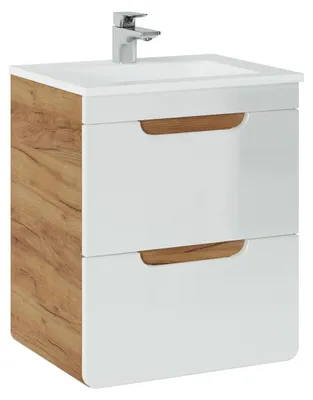 Productafbeelding van Wasbak 40 cm, wastafelonderkast, badkamermeubel, hangende badkamertafel