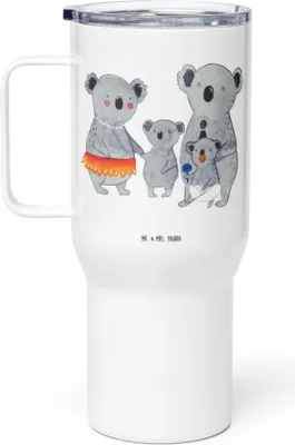 Produktbild von Mr. & Mrs. Panda Thermobecher Koala Familie - Weiß - Geschenk, Kinder, Koalas, Kaffee-Thermobecher, Teetasse, Edelstahlbecher, Kaffee-to-go-Becher, Geschwister, Family