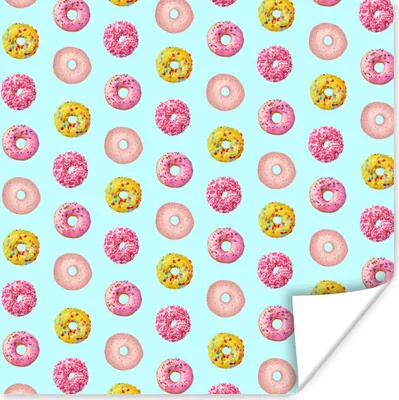 Produktbild von MuchoWow® Poster Farben - Muster - Donut 75x75 cm - Wand Dekoration