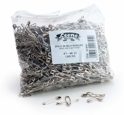Sicherheitsnadeln vernickelt N°5, 250 Stück, 1,15 x 65 mm