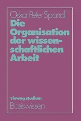 Produktbild von Die Organisation der wissenschaftlichen Arbeit