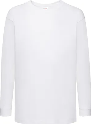 Produktbild von Fruit Of The Loom Kinder T-Shirt, langarm BC324 (14-15 Jahre (164)) (Weiß)