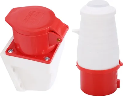 Obrázek produktu pro 16A 5kolíková průmyslová zástrčka Zásuvka pro povrchovou montáž 3 fáze IP44 Vodotěsné 220380V/240415V 3P+N+E