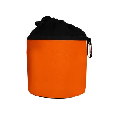 Produktbild von Wäscheklammerbeutel aus Baumwolle mit Karabinerhaken - Orange
