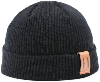 Immagine prodotto di Berretto invernale da donna e da uomo, berretto invernale caldo e dal colore neutro, berretto a forma di cono con morbida elasticità, circonferenza testa 55-60 cm, nero