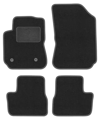 Image de Tapis de sol en moquette pour Citroen C4 Cactus 2014-2018 (crossover) – jeu 4 pièces, gris graphite, sur mesure – Wielganizator LUX
