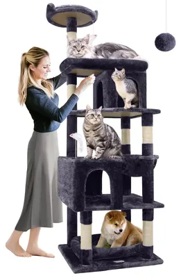 Produktbild von Katzenkratzbaum - Kratzbaum - Kratzmöbel - Katzenbaum - Kratztonne - Besonders stabil und geräumig