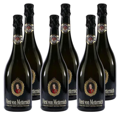 Produktbild von Fürst von Metternich Riesling Sekt -extra trocken- (6 x 0,75L)