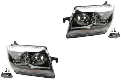 Produktbild von Johns, Scheinwerfer Satz Halogen passend für VW Crafter 09/16- H7 H15 +Nebel+Leuchtmit. 7C1941005 65251016009 7C1941006 65251016011 7C0941661A 7C09416