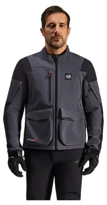 Image de Veste de moto textile imperméable Alpinestars Maxdura Drystar XF, gris foncé/noir, taille L