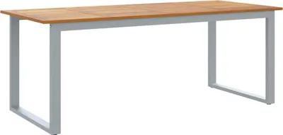 Produktbild von Gartentisch Grau 200 x 90 x 75 cm Massivholz Akazie