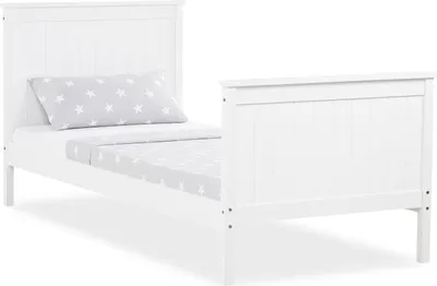 Image de Lit en bois simple Lit enfant 90x200 Jeunesse de lit massif blanc pin cadre