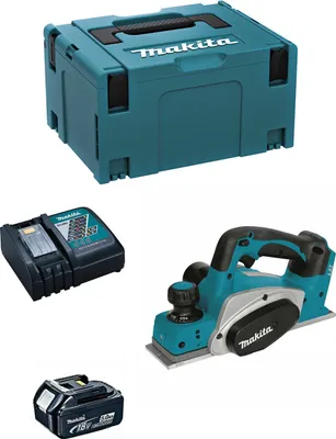 Produktbild von Hobel MAKITA DKP180RTJ1 (1 x 5,0 Ah + DC18RC + MAKPAC 3)