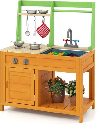 Immagine prodotto di Cucina giocattolo per bambini - Cucina da esterno - 81 x 57 x 17 cm - Design realistico