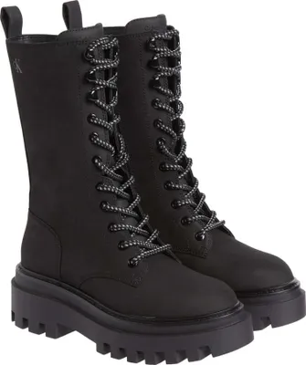 Image de Calvin Klein Jeans Bottines pour femmes YW0YW01683 0GJ Couleur : Noir Taille : 37